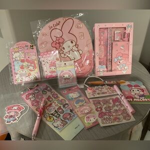 My Melody Pink Character 13 Piece Stationery Bundle